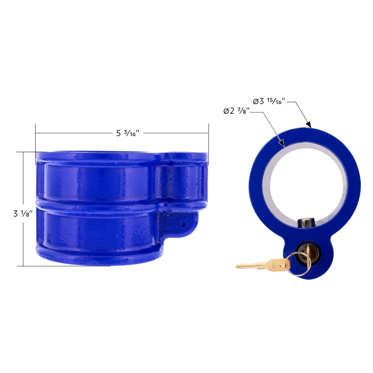 Heavy Duty Steel King Pin Lock For 2" Diameter Kingpin - Thumbnail 6