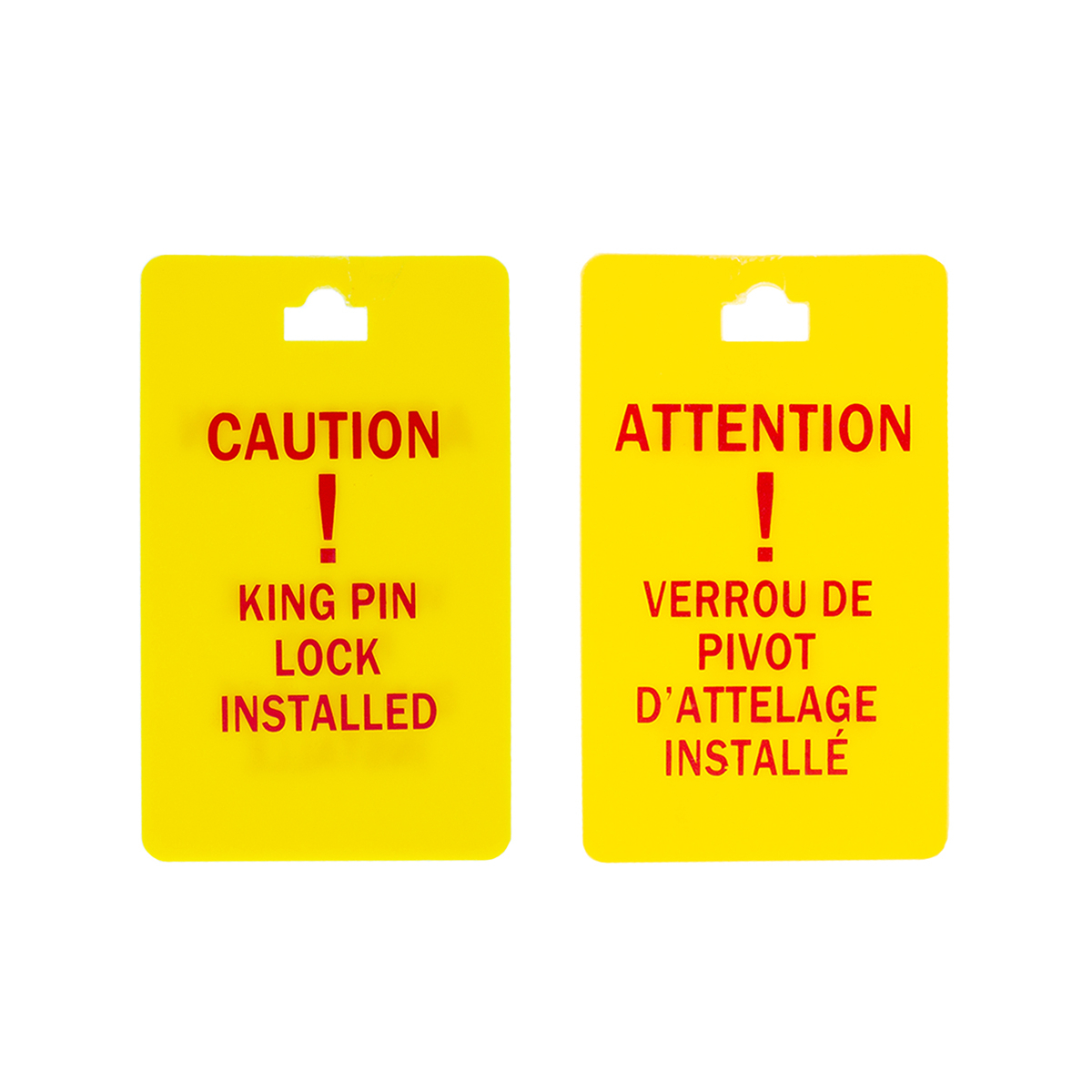 Heavy Duty Steel King Pin Lock With 12" Warning Tag For 2" Diameter Kingpin - Thumbnail 9