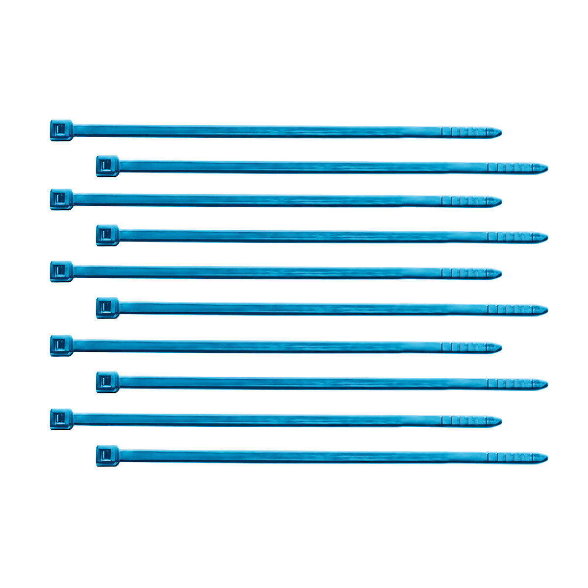 4" Nylon Cable Zip Ties - Blue (10-Pack) - Thumbnail 2