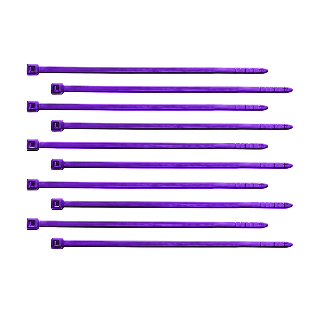 4" Nylon Cable Zip Ties - Purple (10-Pack) - Thumbnail 2