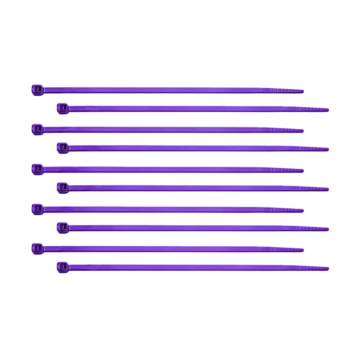 6" Nylon Cable Zip Ties - Purple (10-Pack) - Thumbnail 2