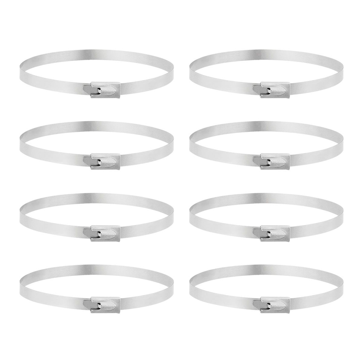 8" Stainless Locking Cable Ties (8-Pack)