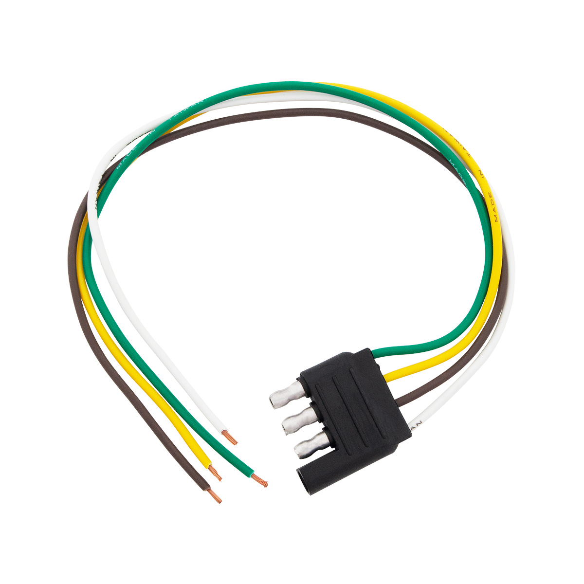 4 Way LED Trailer Light Harness - 12" Positive & Ground Leads - Thumbnail 2