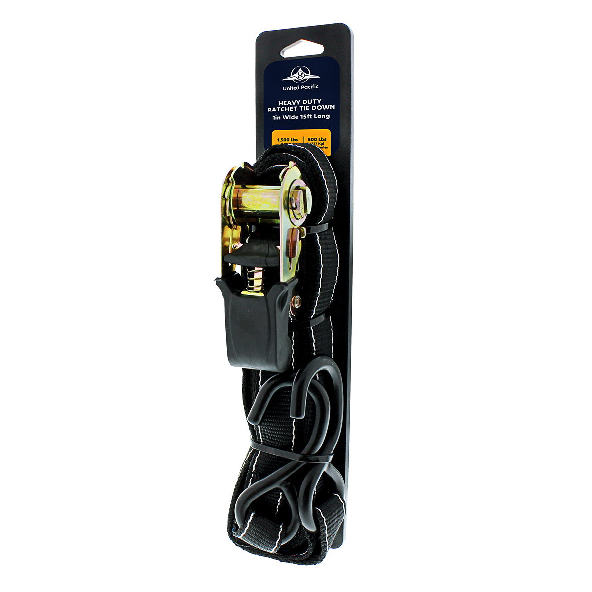 1" X 15' Ratchet Tie Down - S Hook - Thumbnail 3