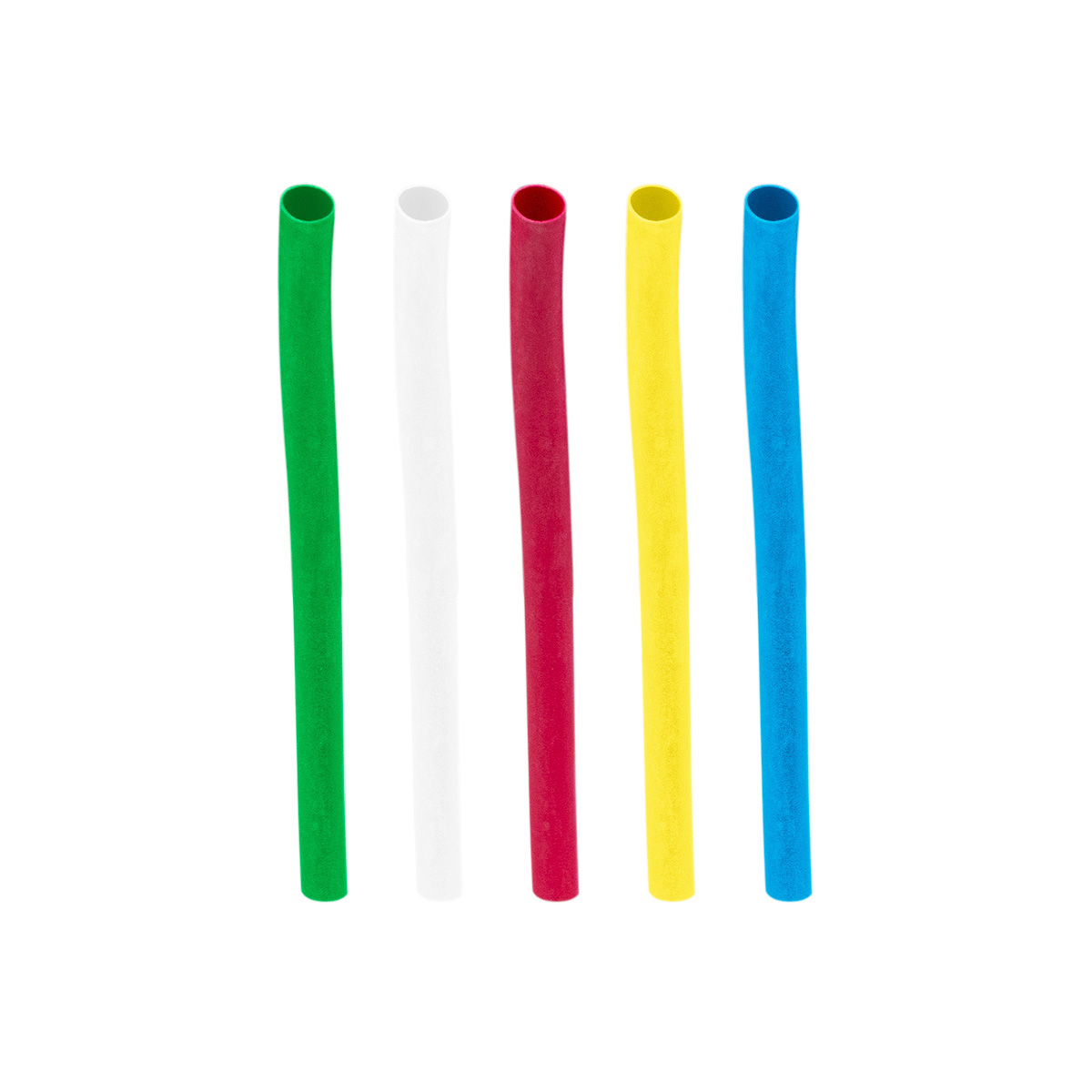 Assorted 1/8" Blue,Clear,Green,Red,Yellow Heat Shrink Tubing, 4" Long (10-Pack) - Thumbnail 3