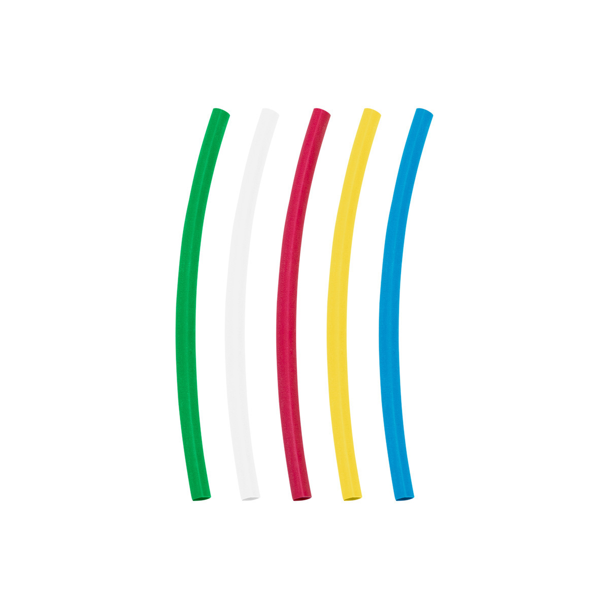 Assorted 3/16" Blue,Clear,Green,Red,Yellow Heat Shrink Tubing, 4" Long (10-Pack) - Thumbnail 2