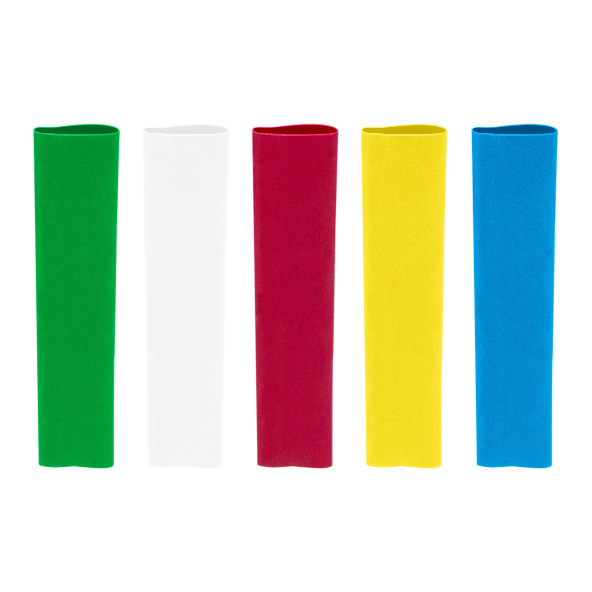 Assorted 3/8" Blue,Clear,Green,Red,Yellow Heat Shrink Tubing, 4" Long (5-Pack) - Thumbnail 2