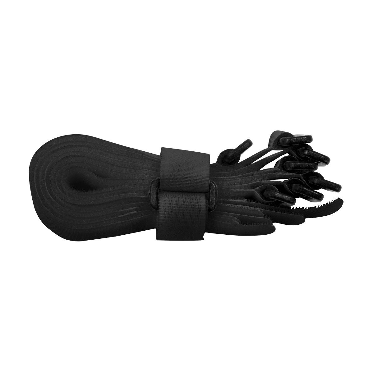 8" x 3/4"  Black Hook & Loop Velcro Strip-Tie Fasteners with Buckle (8-Pack)