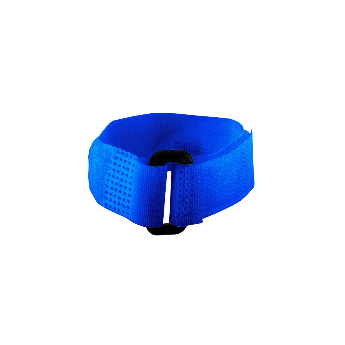 8" x 3/4"  Blue Hook & Loop Velcro Strip-Tie Fasteners with Buckle (8-Pack) - Thumbnail 3