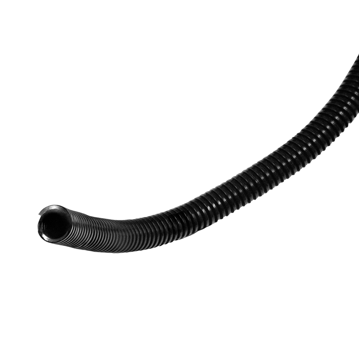 1/2" I.D. Black Flex-Guard Convoluted Split Seam Tubing, 7 Ft. - Thumbnail 3