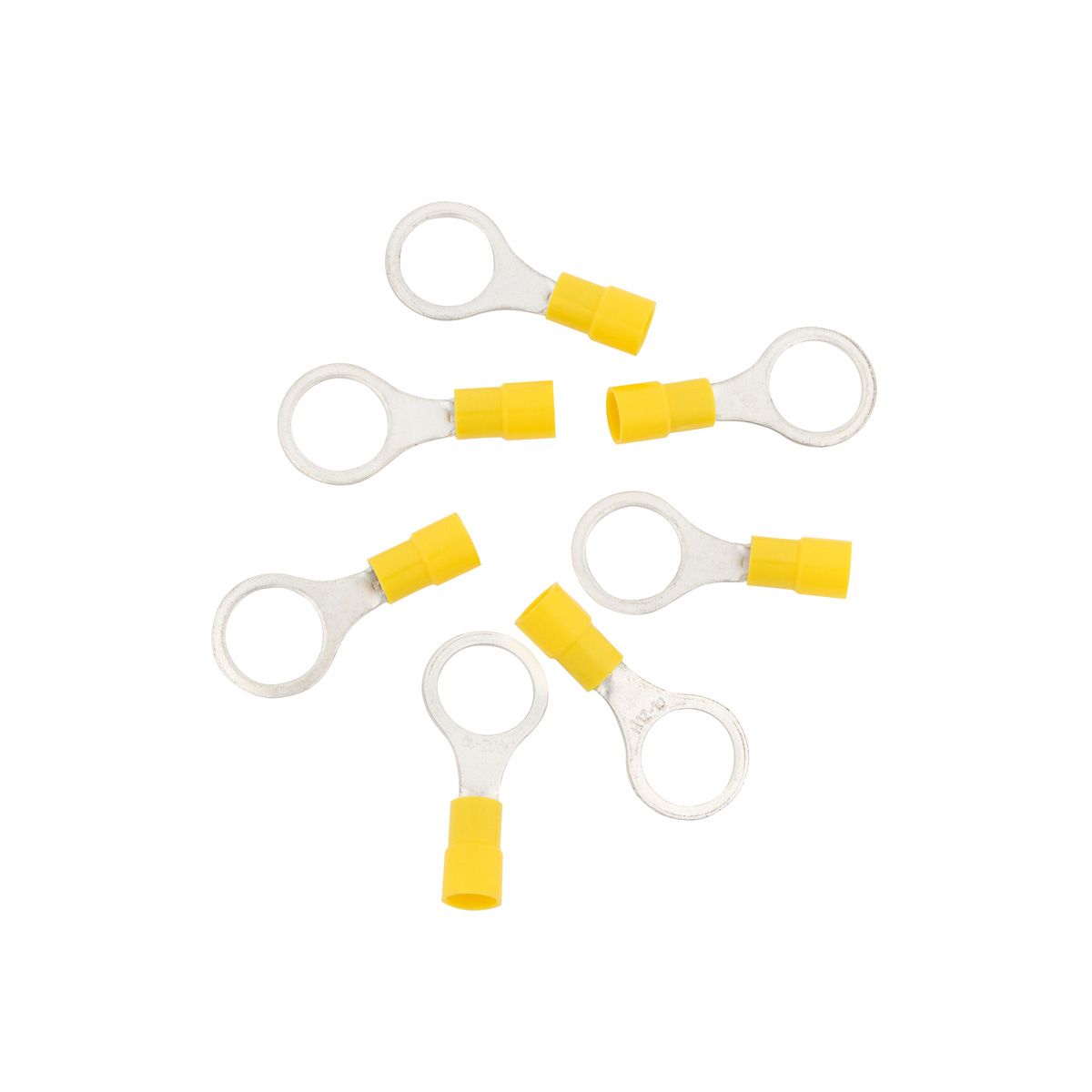 12-10 AWG 1/2" Stud Vinyl Ring Terminal (7-Pack)