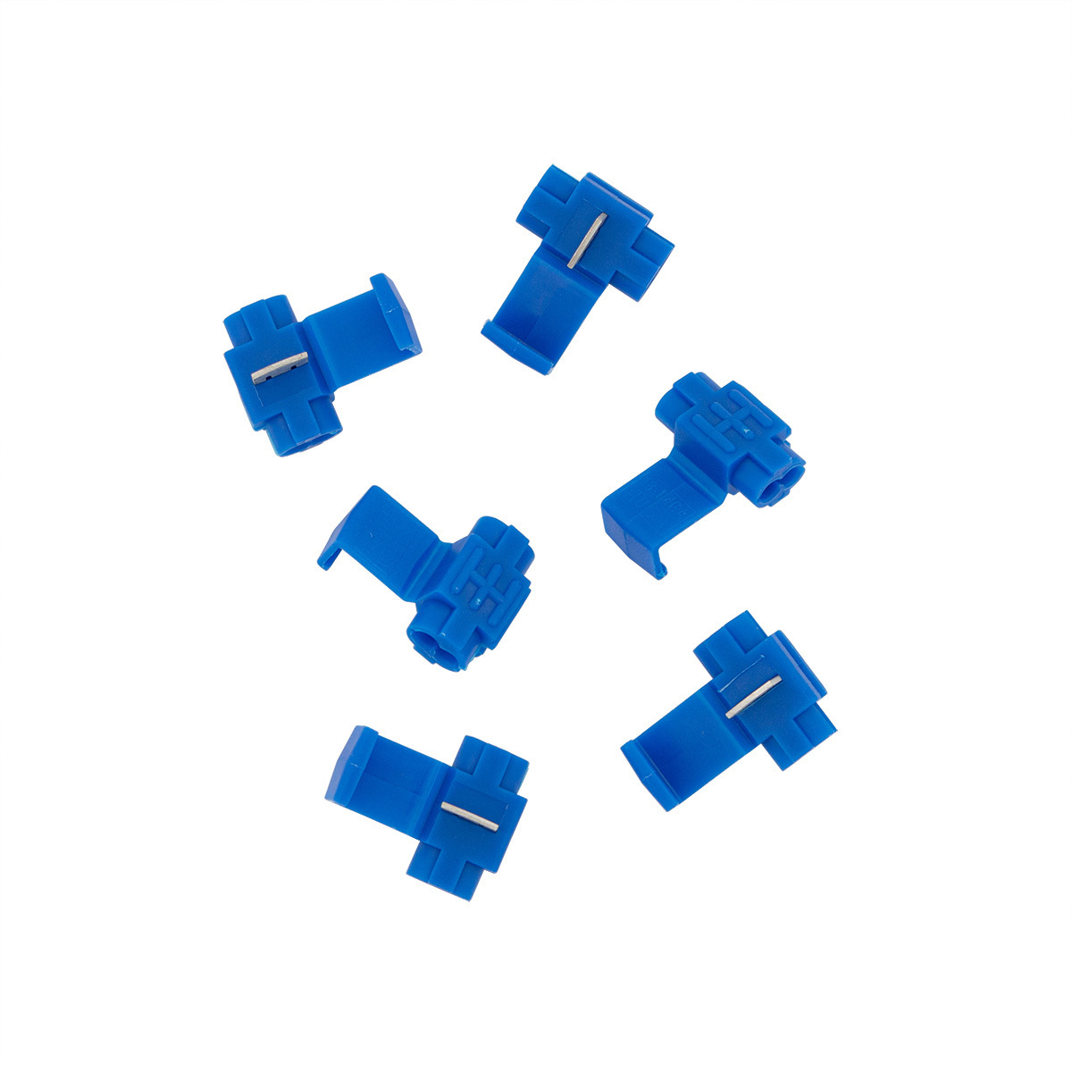 18-14 AWG Blue Mid-Line Tap Connector w/ Stop (6-Pack) - Thumbnail 5