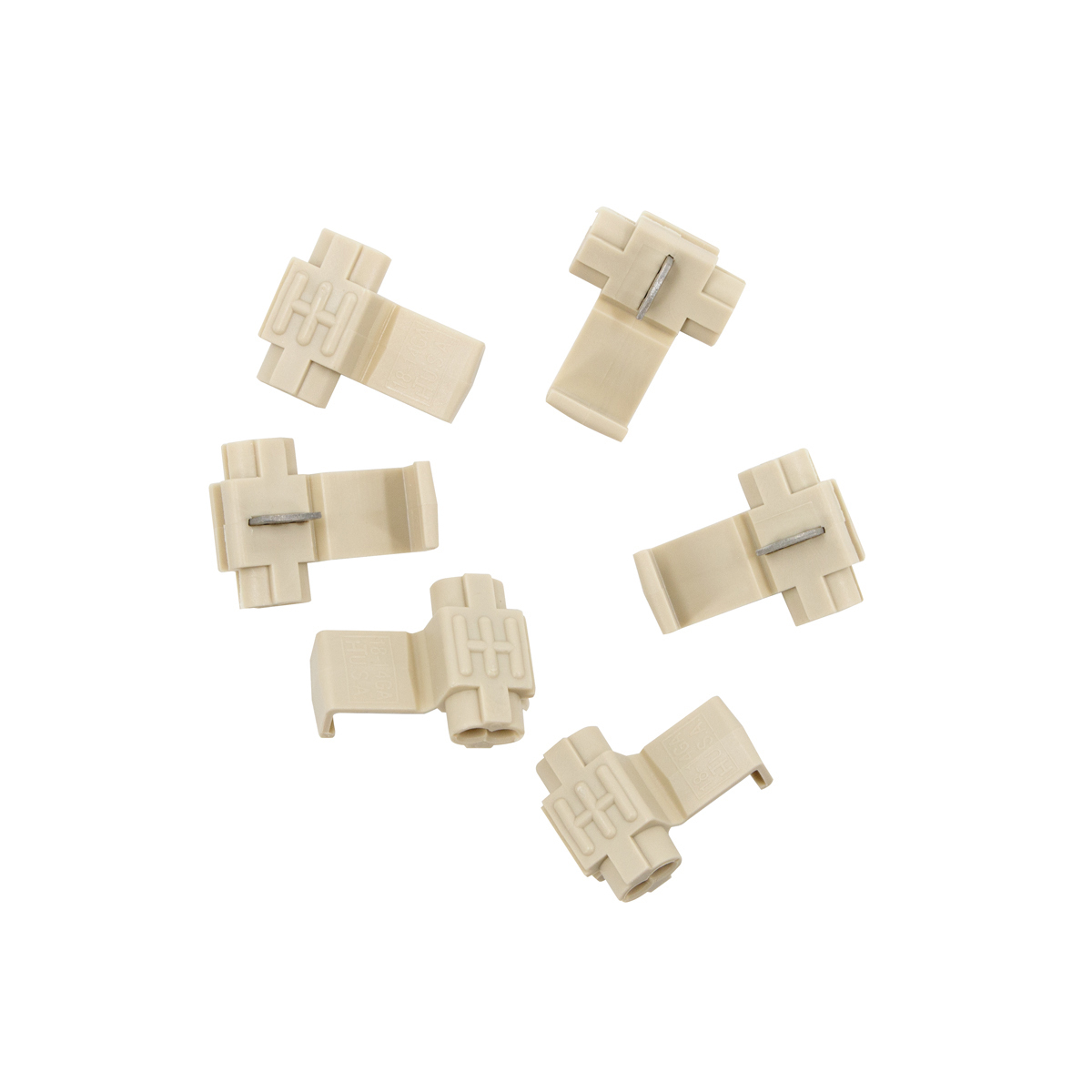 18-14 AWG White Mid-Line Tap Connector w/ No Stop (6-Pack) - Thumbnail 5