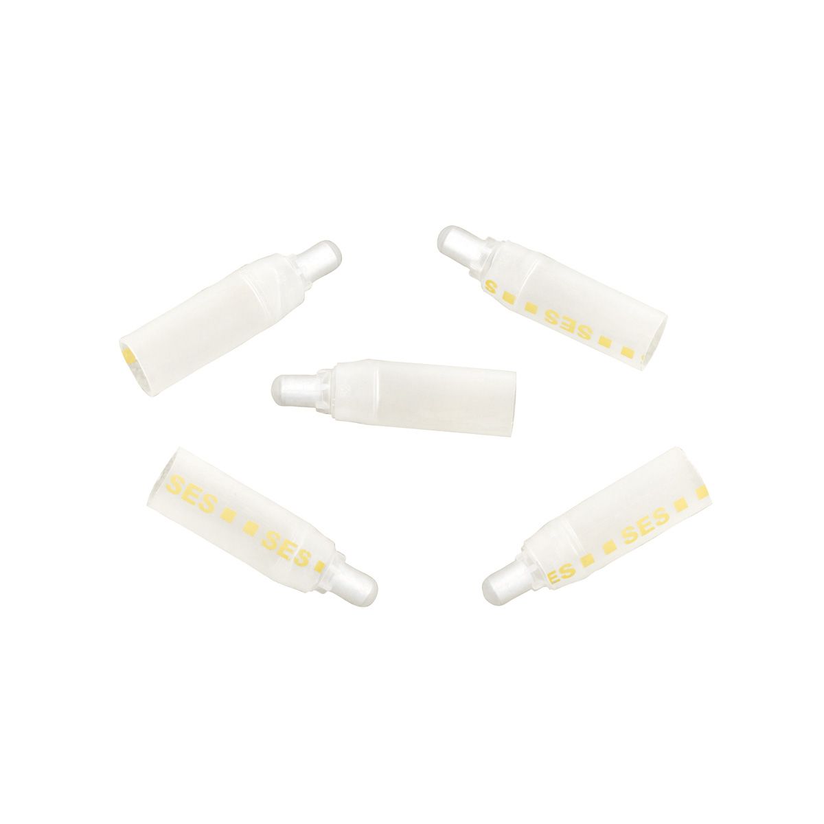 18-10 AWG CS Closed-End Heat Shrink Connector - Clear w/ Yellow Dash (5-Pack)