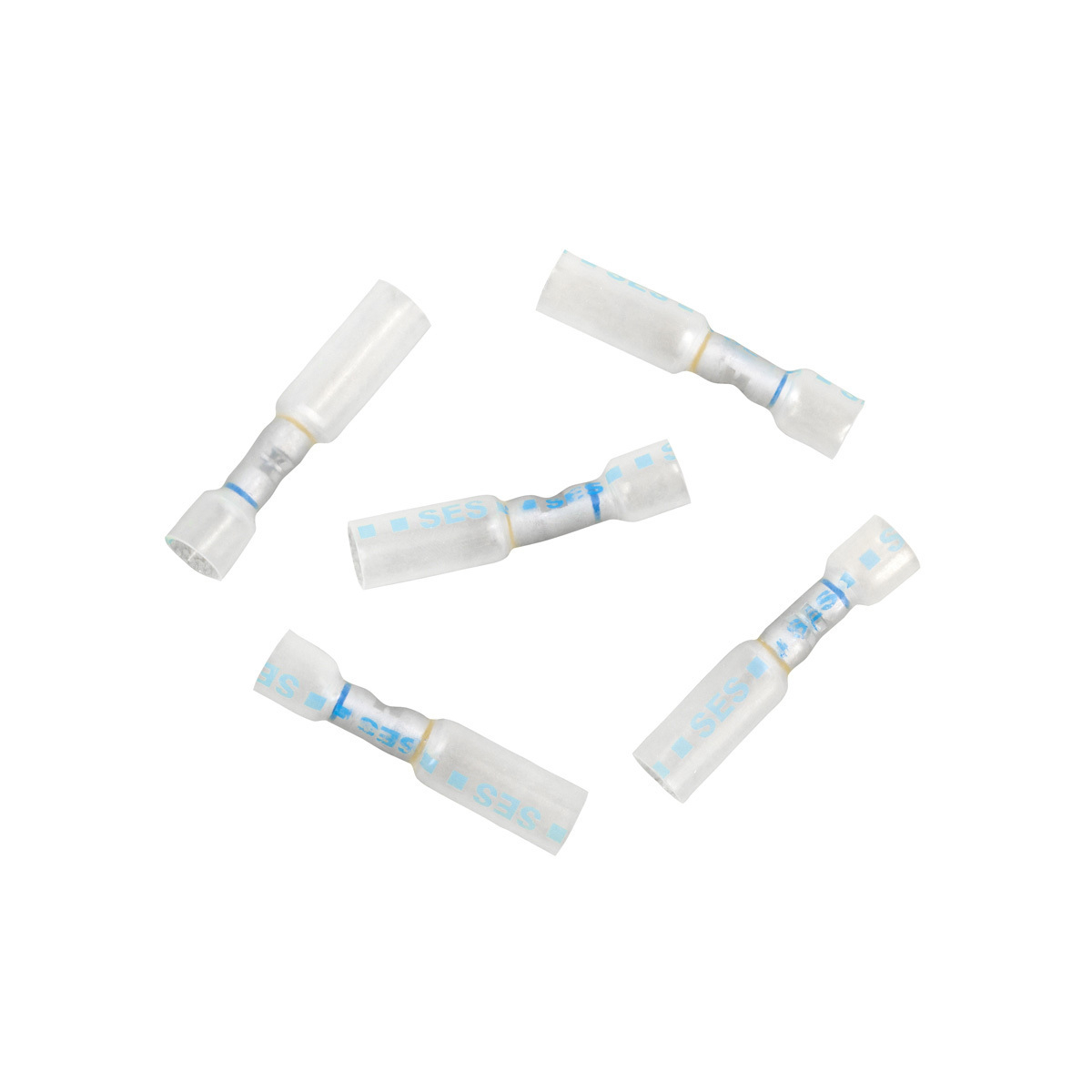 16-14 to 12-10 AWG CS Multi-Wire Heat Shrink Connector - Clear w/ Blue Dash (5-Pack) - Thumbnail 5
