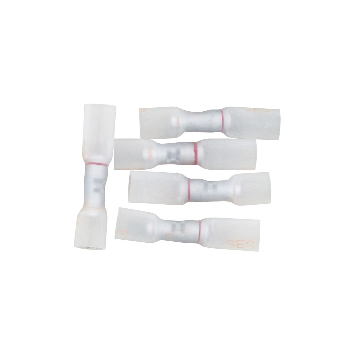 12-10 to 8 AWG CS Multi-Wire Heat Shrink Connector - Clear w/ Yellow Dash (5-Pack)