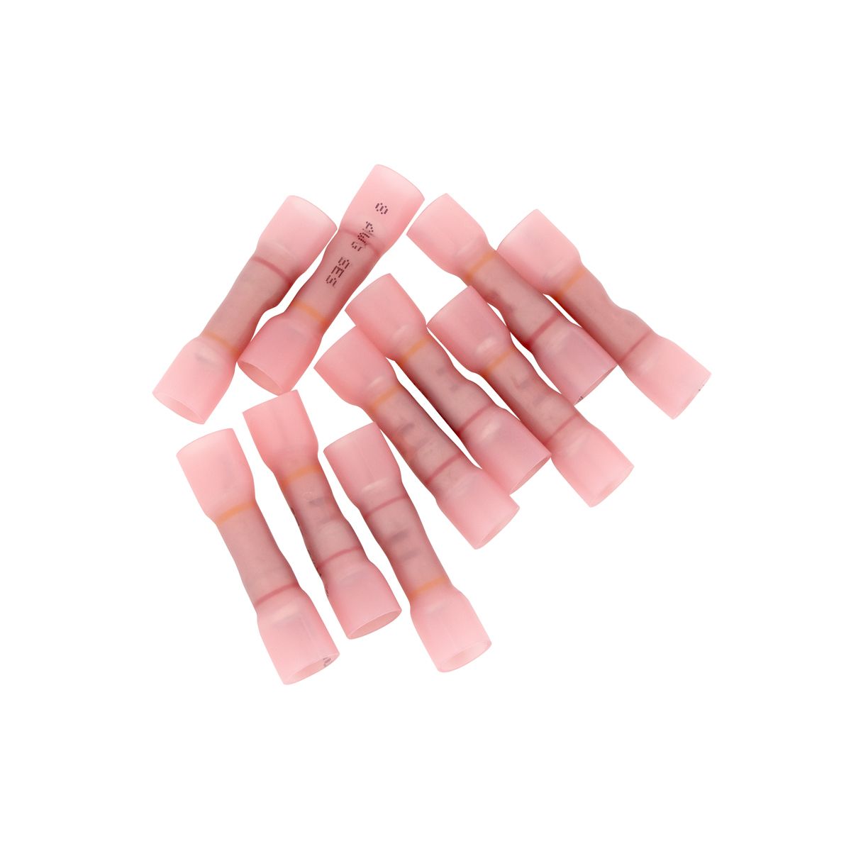 12-10 to 8 AWG CS Heat Shrink Step-Down Butt Connector - Pink (10-Pack)