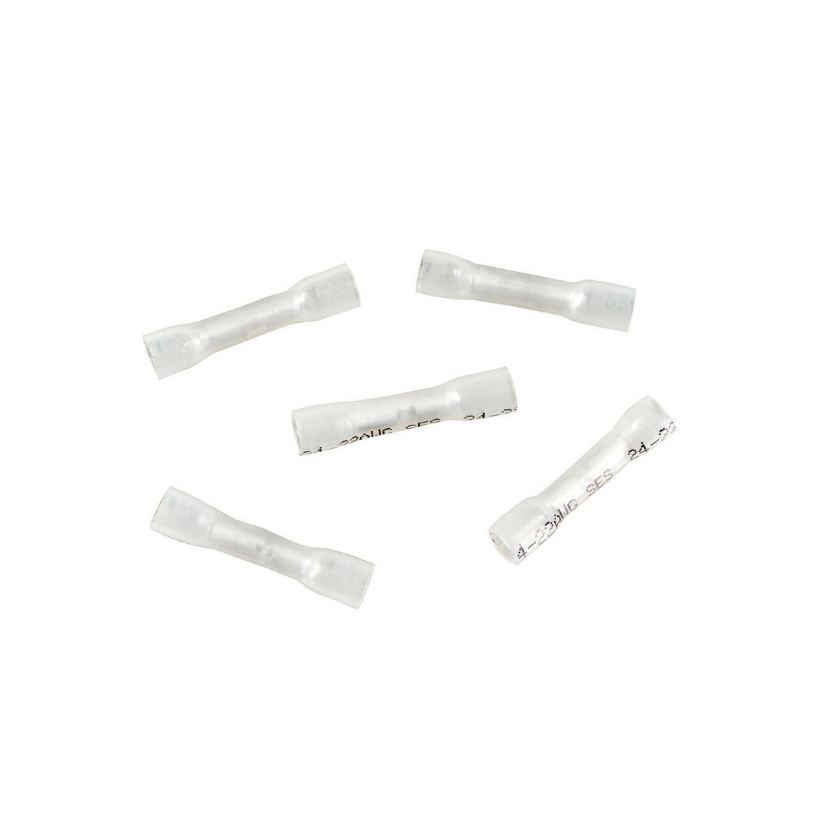 24-22 AWG CS Heat Shrink Butt Connector - Clear (5-Pack)