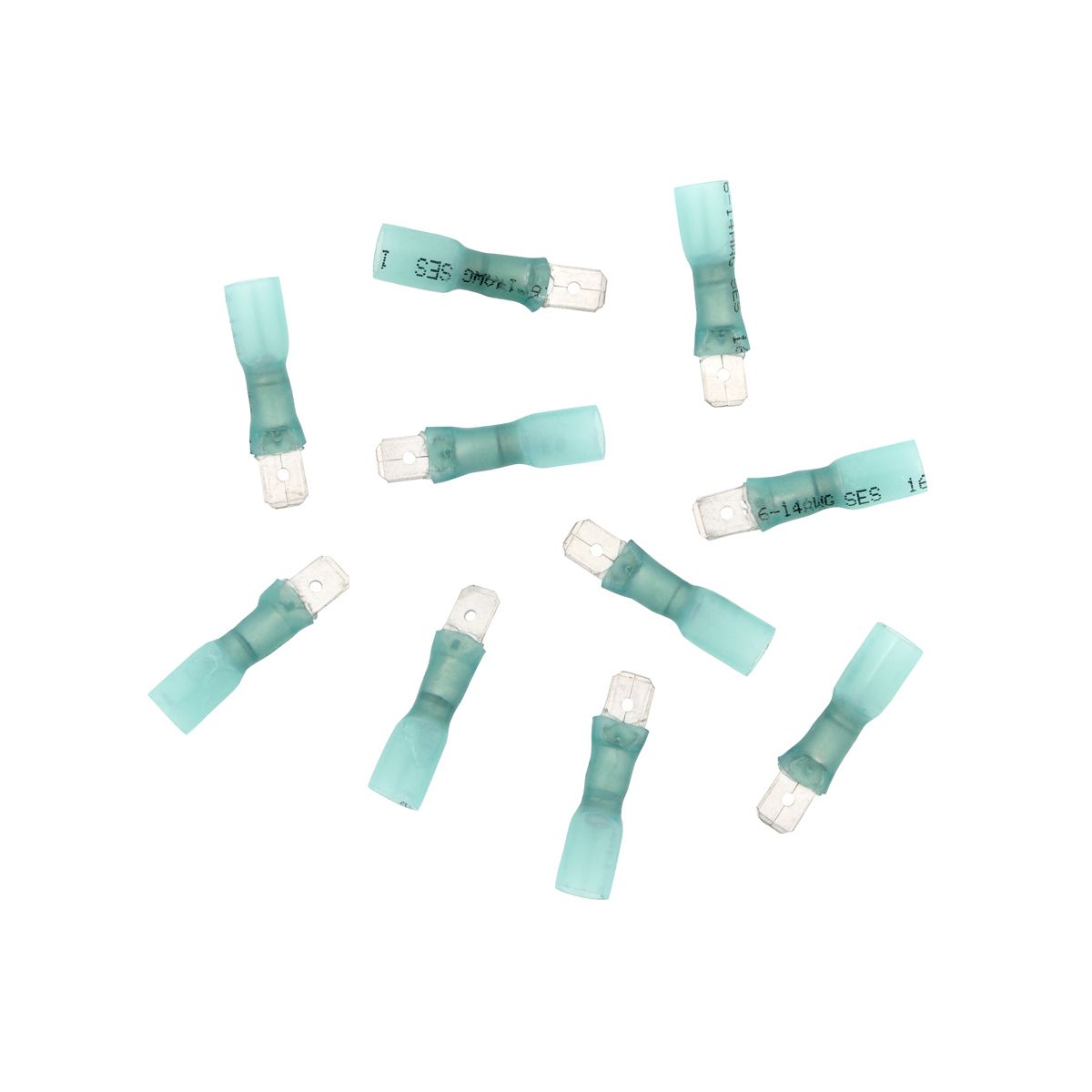 16-14 AWG .250 Tab CSS Heat Shrink M Disconnect - Blue (10-Pack)