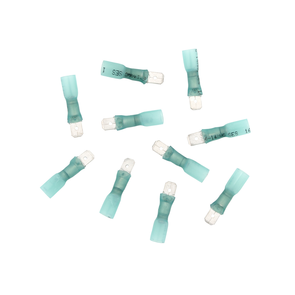 16-14 AWG .250 Tab CSS Heat Shrink M Disconnect - Blue (10-Pack) - Thumbnail 5