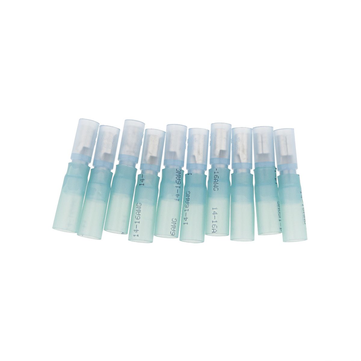 16-14 AWG .157 Tab CS Heat Shrink FM Receptacle - Blue (10-Pack)