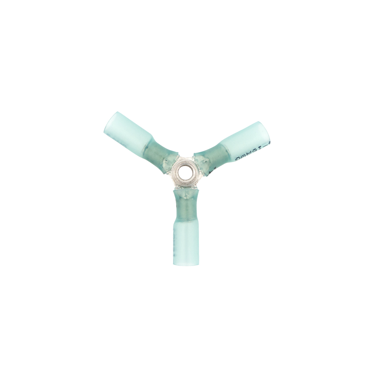 16-14 AWG 3-Way (Y) CS Heat Shrink Connector - Blue (5-Pack) - Thumbnail 3