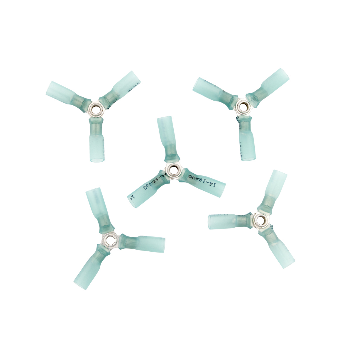 16-14 AWG 3-Way (Y) CS Heat Shrink Connector - Blue (5-Pack) - Thumbnail 6