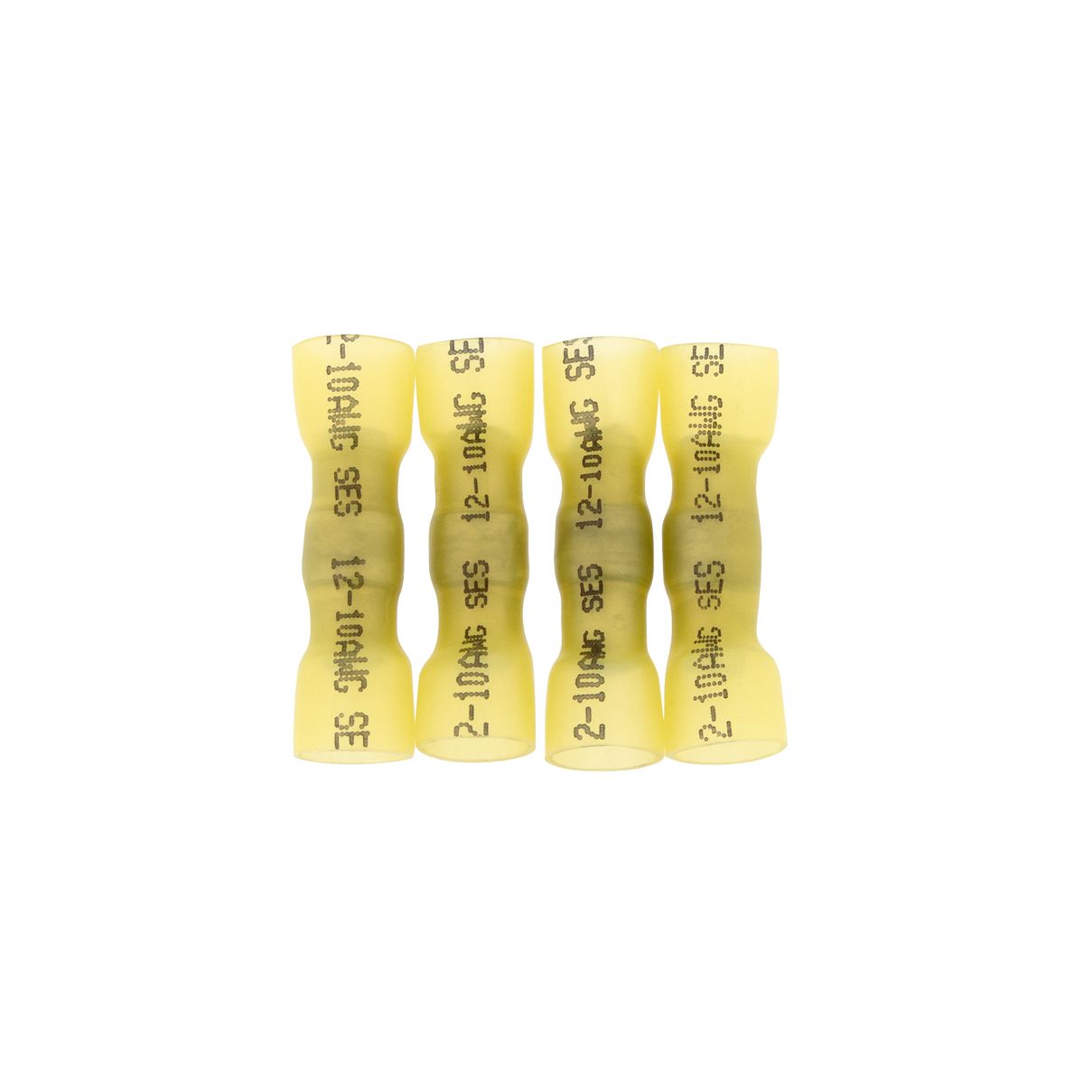 12-10 AWG CSS Heat Shrink Butt Connector - Yellow (4-Pack)