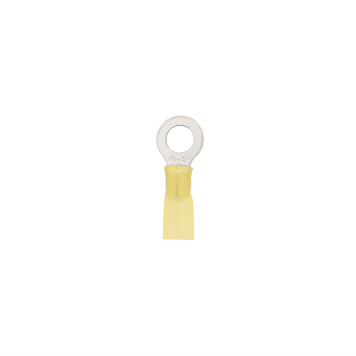 12-10 AWG 5/16" Stud CS Heat Shrink Ring Terminal - Yellow (4-Pack) - Thumbnail 3