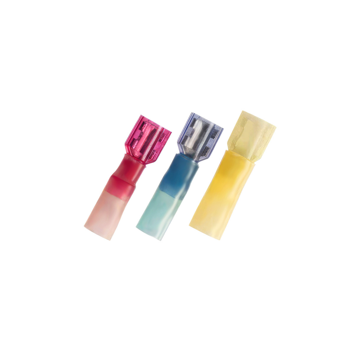 12-10 AWG .250 Tab CS Fully Insulated Heat Shrink M Disconnect - Yellow (10-Pack) - Thumbnail 2