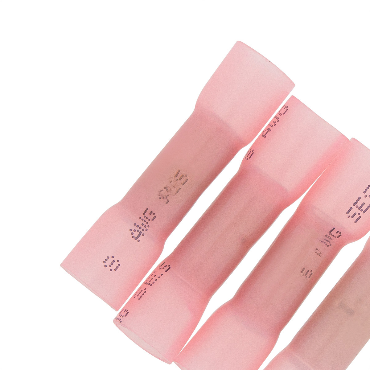 8 AWG CS Heat Shrink Butt Connector - Pink (4-Pack) - Thumbnail 4