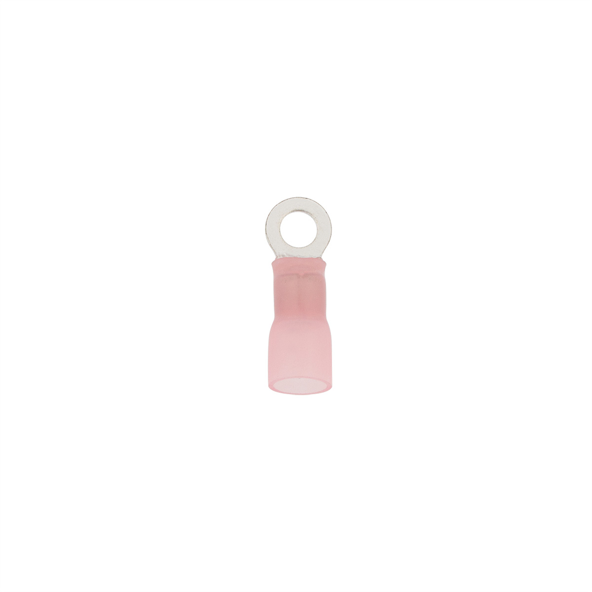 8 AWG 1/4" Stud CS Heat Shrink Ring Terminal - Pink (4-Pack) - Thumbnail 2