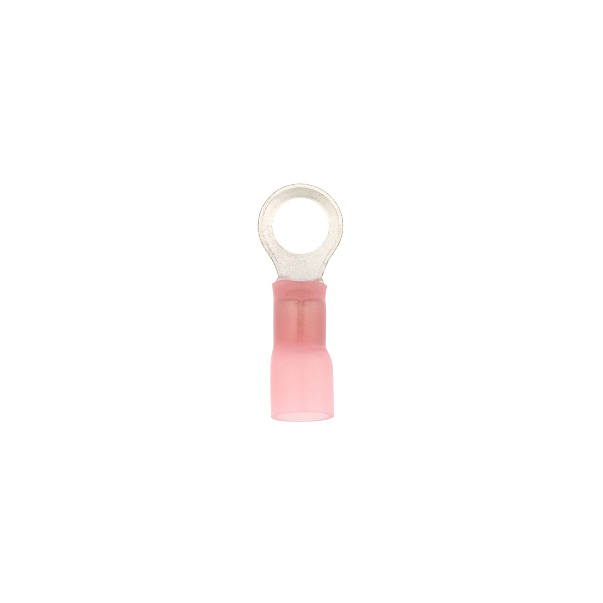 8 AWG 3/8" Stud CS Heat Shrink Ring Terminal - Pink (4-Pack) - Thumbnail 2
