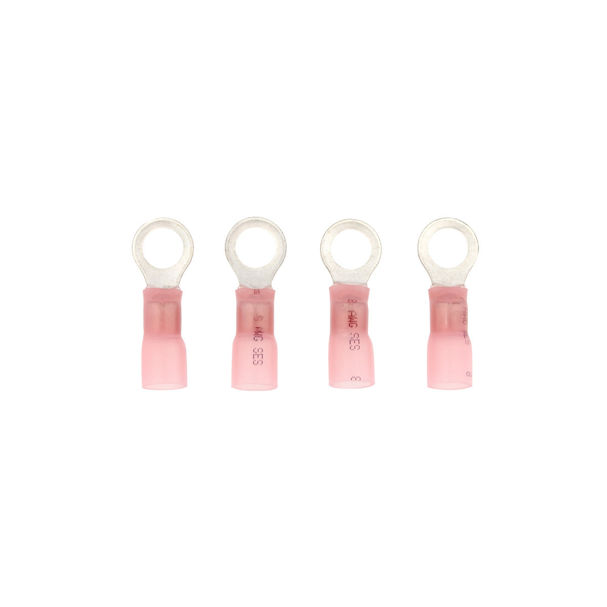 8 AWG 3/8" Stud CS Heat Shrink Ring Terminal - Pink (4-Pack) - Thumbnail 5