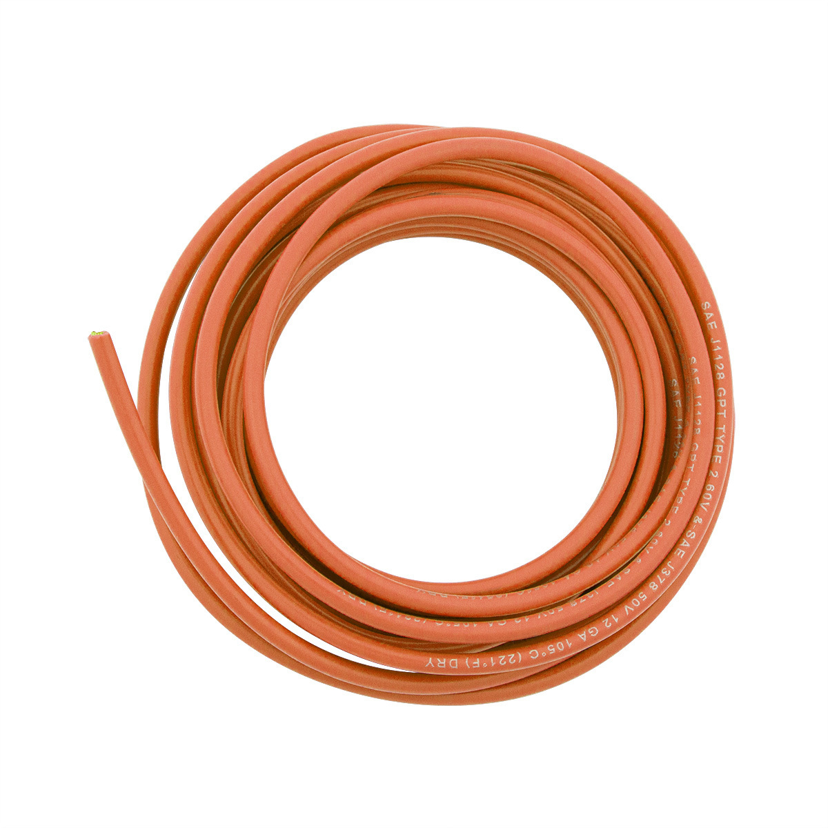 Primary Wire - Rated 80°C 12 AWG, Orange 12 Ft. - Thumbnail 4