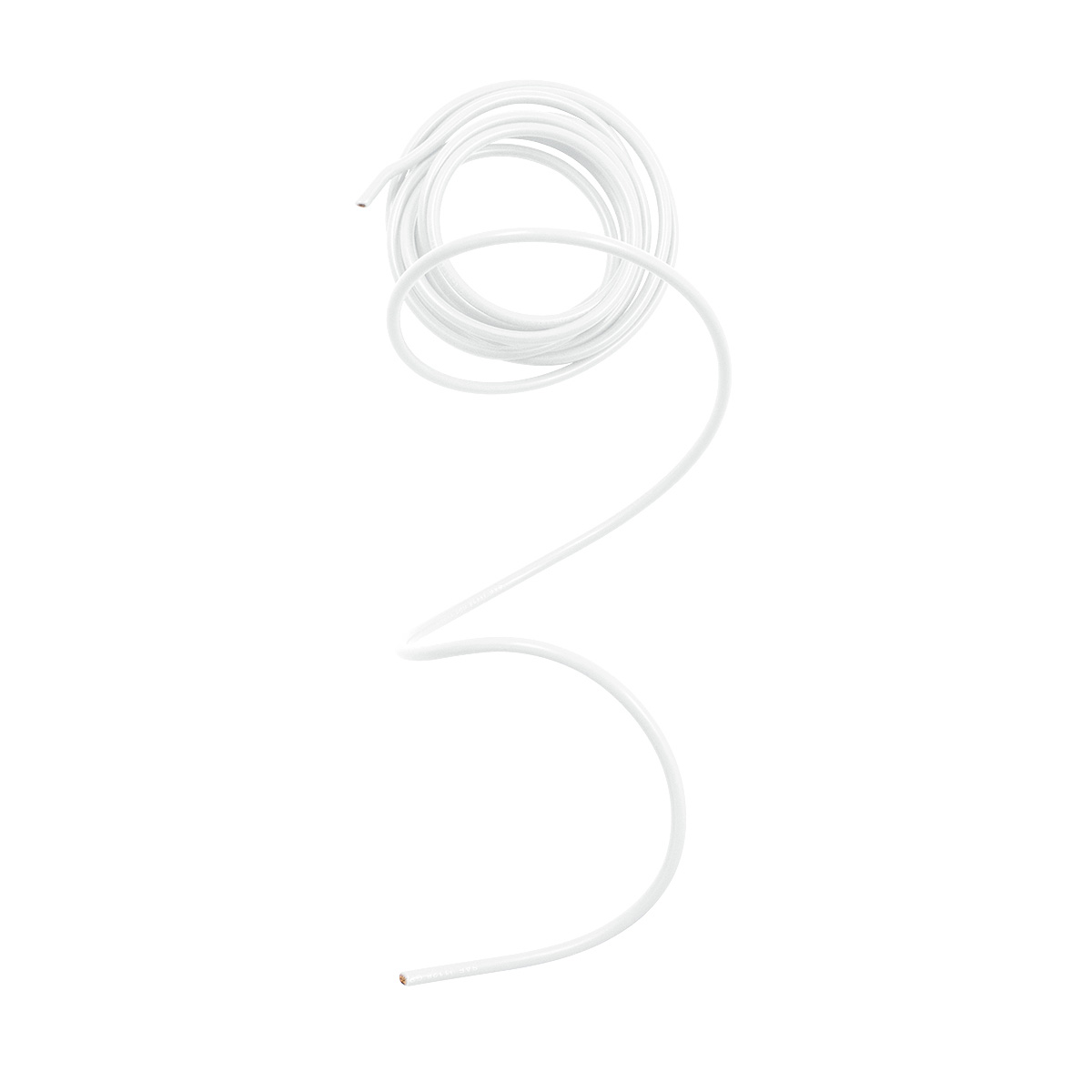 Primary Wire - Rated 80°C 10 AWG, White 8 Ft. - Thumbnail 2