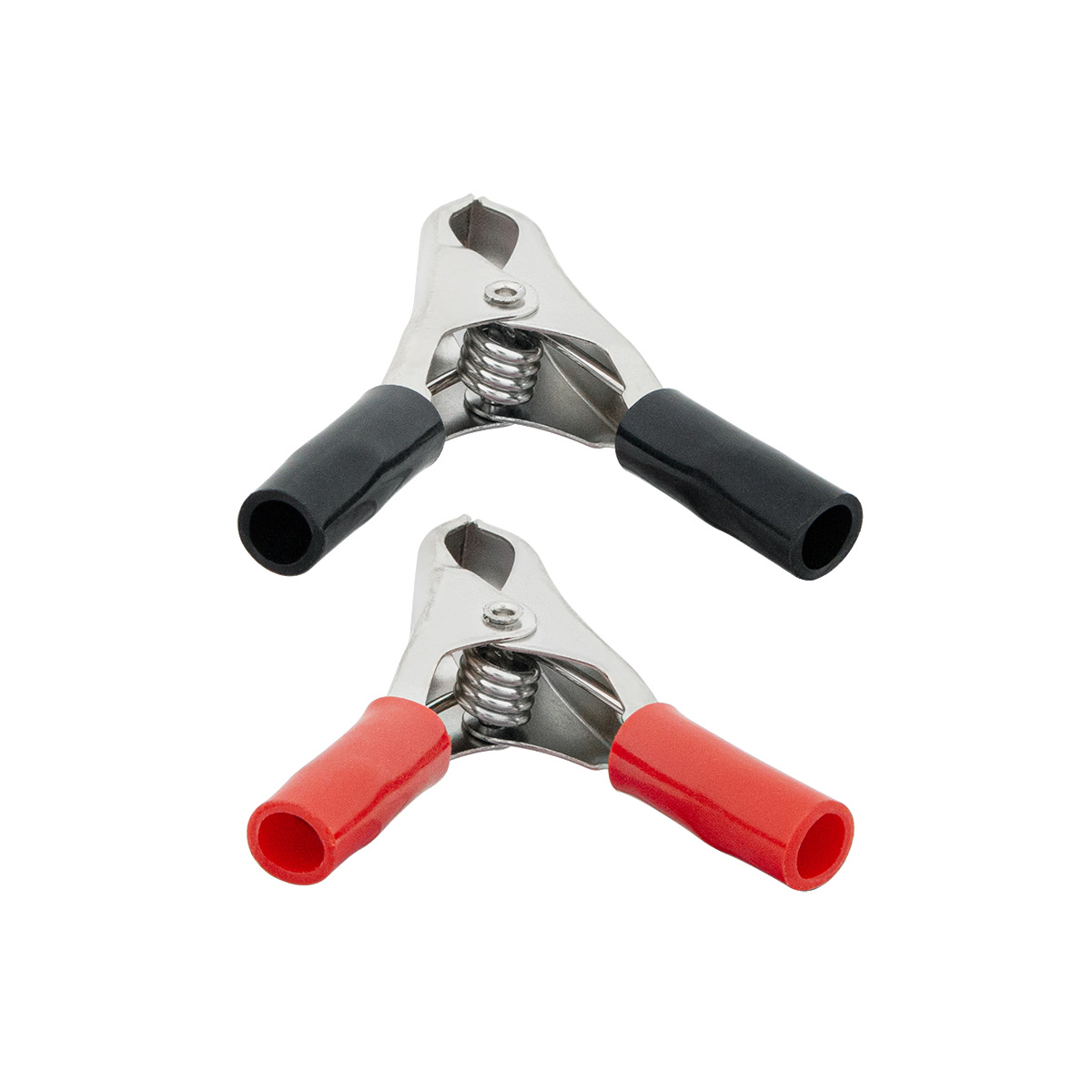 30 Amp Clamps w/ Vinyl Handles, 1Red/1Black 1 Set. - Thumbnail 3
