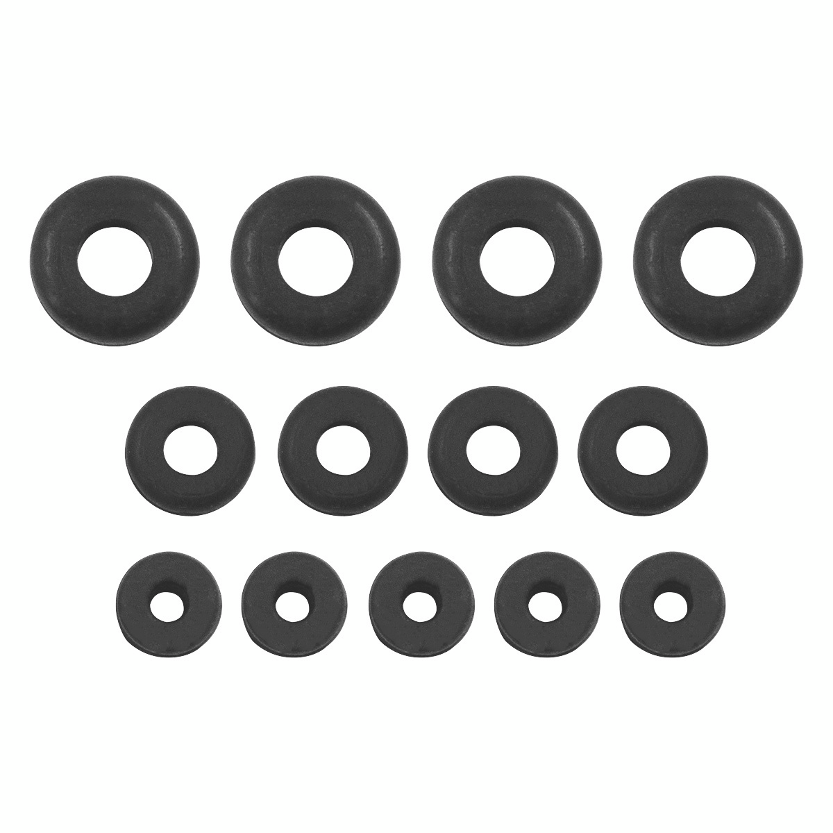 1/4",5/16",3/8" Mounting Holes Black Vinyl Grommets (13-Pack) - Thumbnail 4