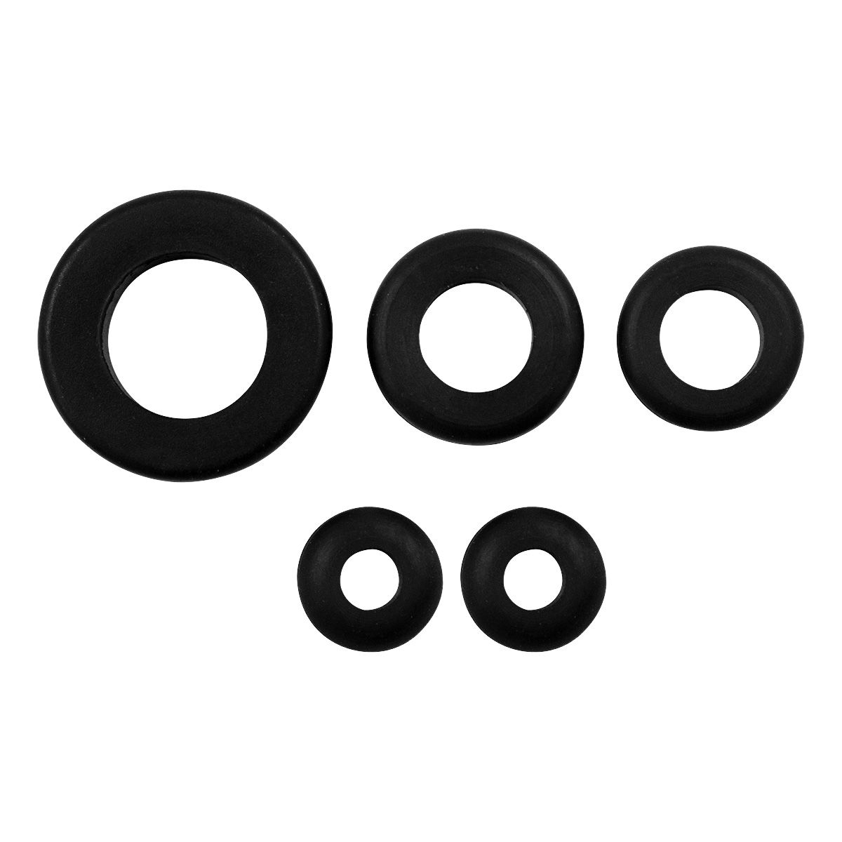 21/32", 7/8",1",1 3/8" Mounting Holes Black Vinyl Grommets (5-Pack)