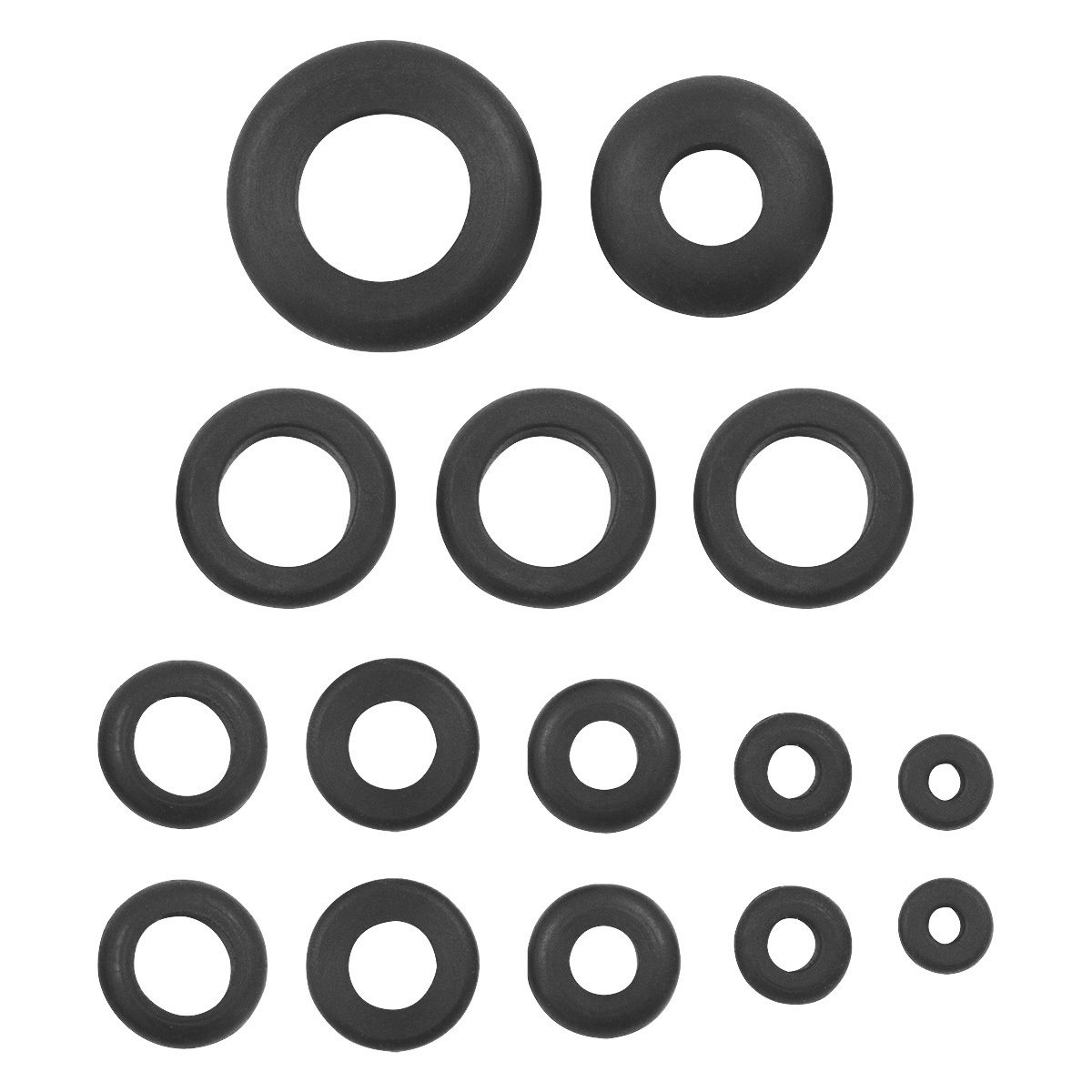 1/4",5/16",3/8",7/16",1/2",5/8",21/32",7/8" Mounting Holes Black Vinyl Grommets (15-Pack) - Thumbnail 4