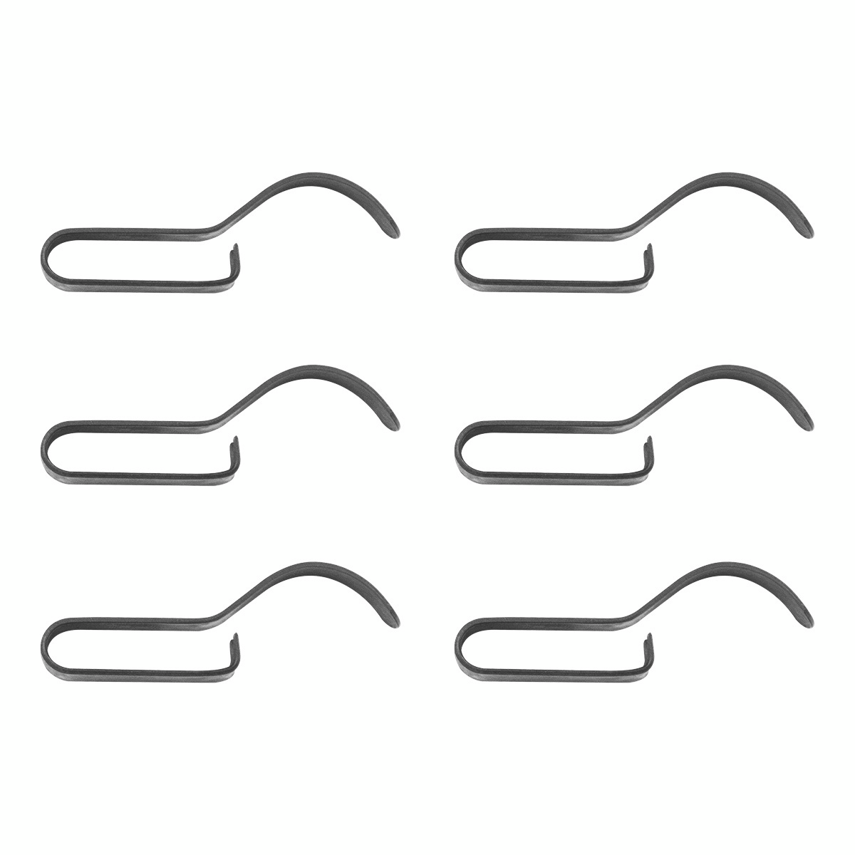 1-3/4"x1/2"x1/4" (LxWxH) Medium Steel Push-On Frame Clips (6-Pack) - Thumbnail 5