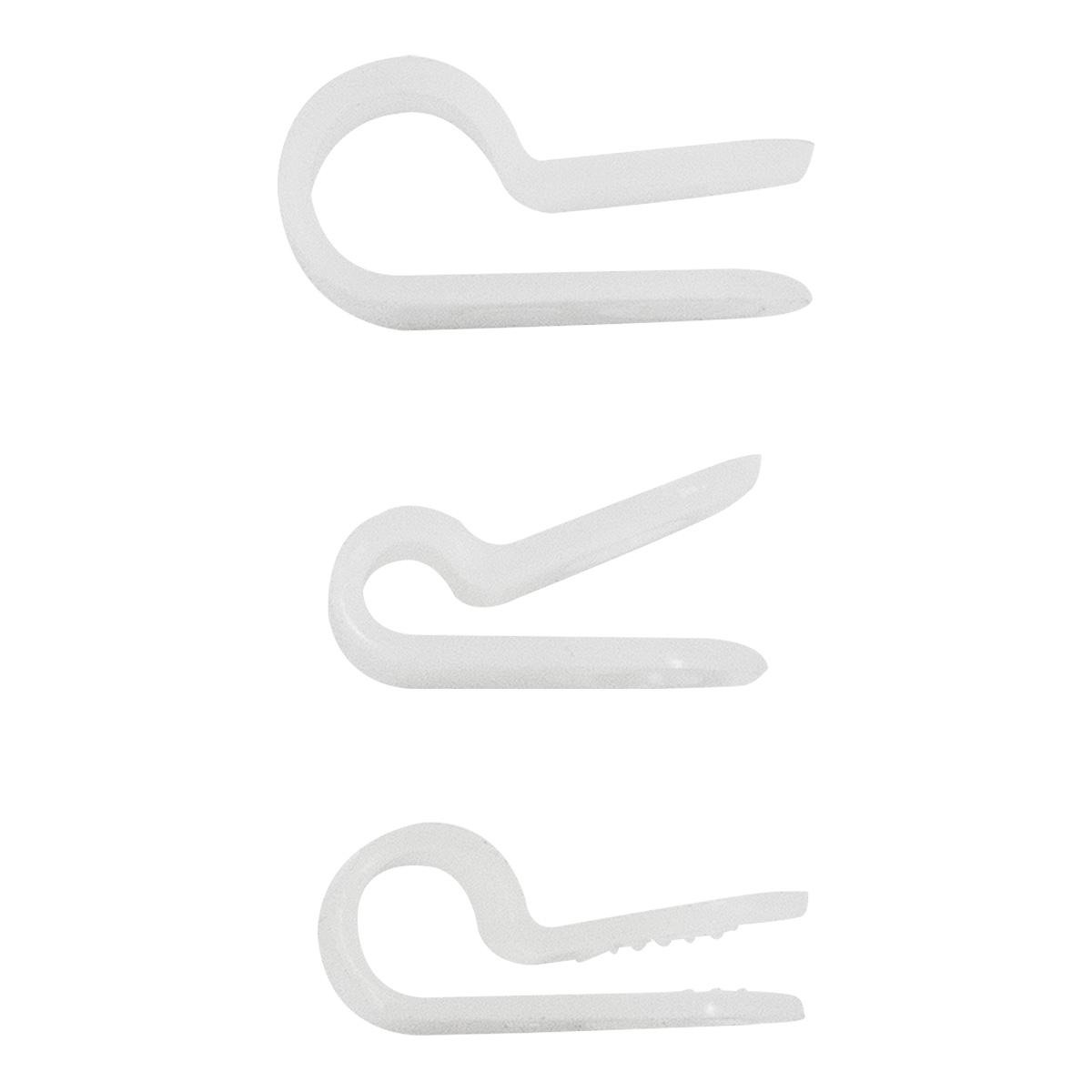 1/8",3/16",1/4" I.D. Assorted Natural Nylon Cable Clamps (18-Pack) - Thumbnail 2