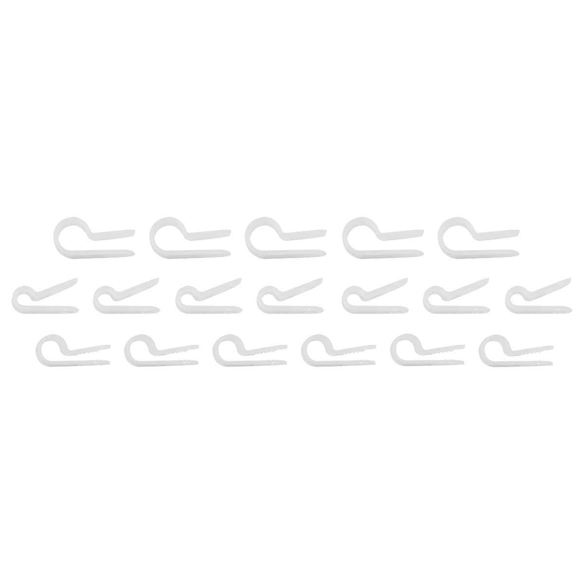 1/8",3/16",1/4" I.D. Assorted Natural Nylon Cable Clamps (18-Pack) - Thumbnail 5