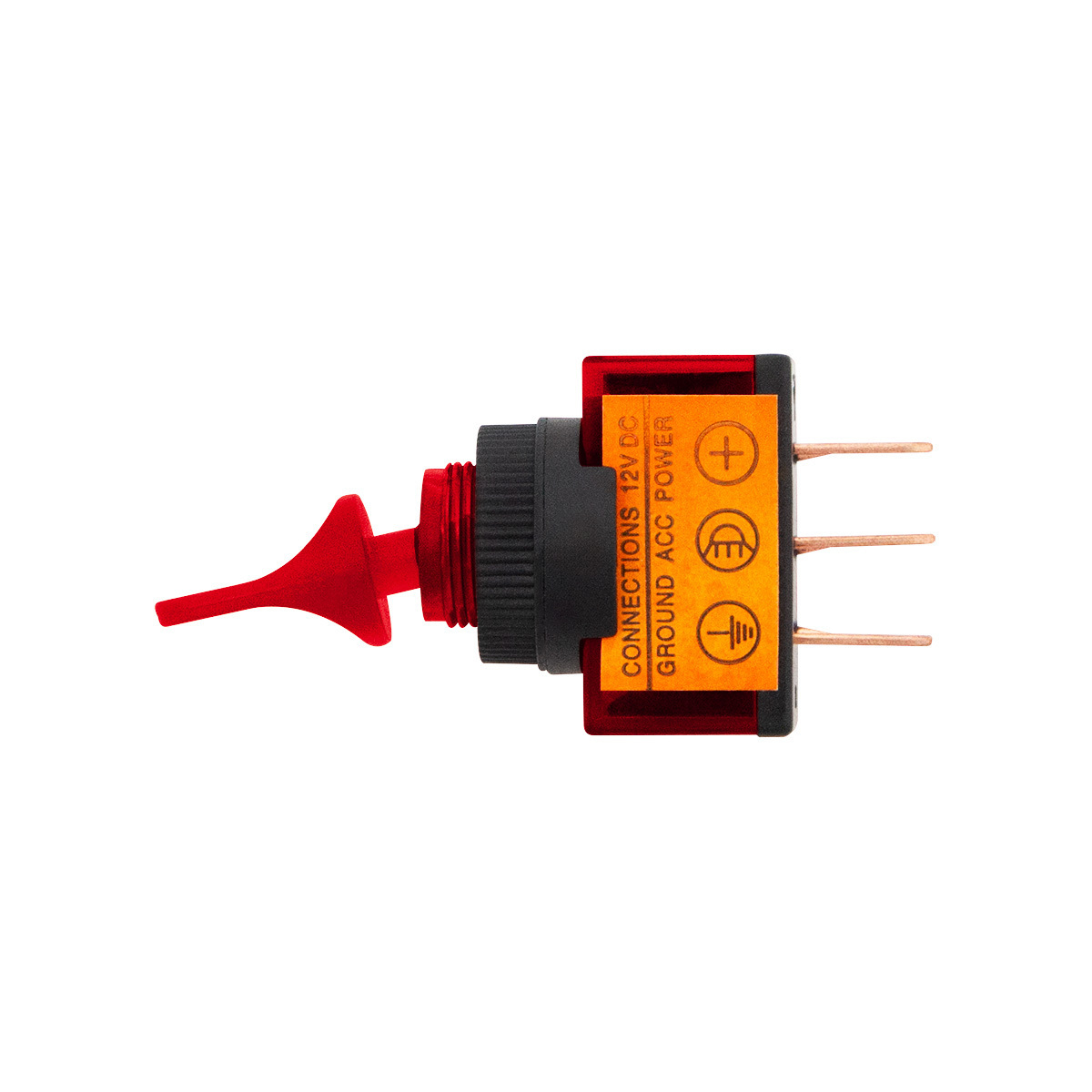 Red Illum Duckbill 20 Amp 12V S.P.S.T. On/Off 1 Pc. - Thumbnail 4