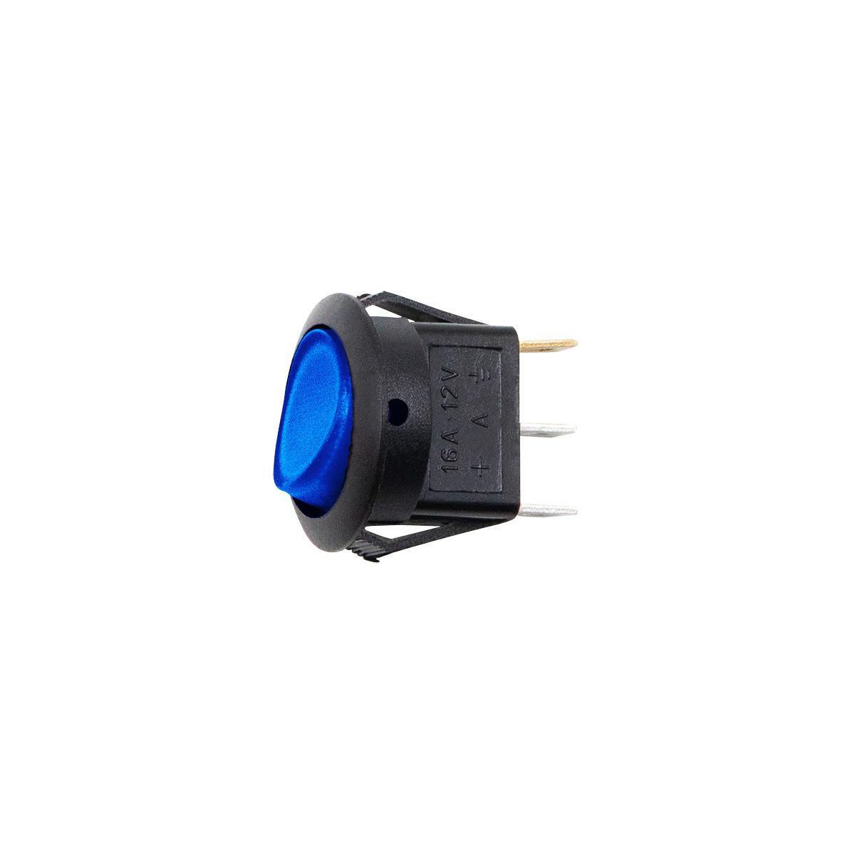 Blue Illum Round Rocker 10 Amp 12V On/Off 1/2" Dia. 1 Pc. - Thumbnail 2