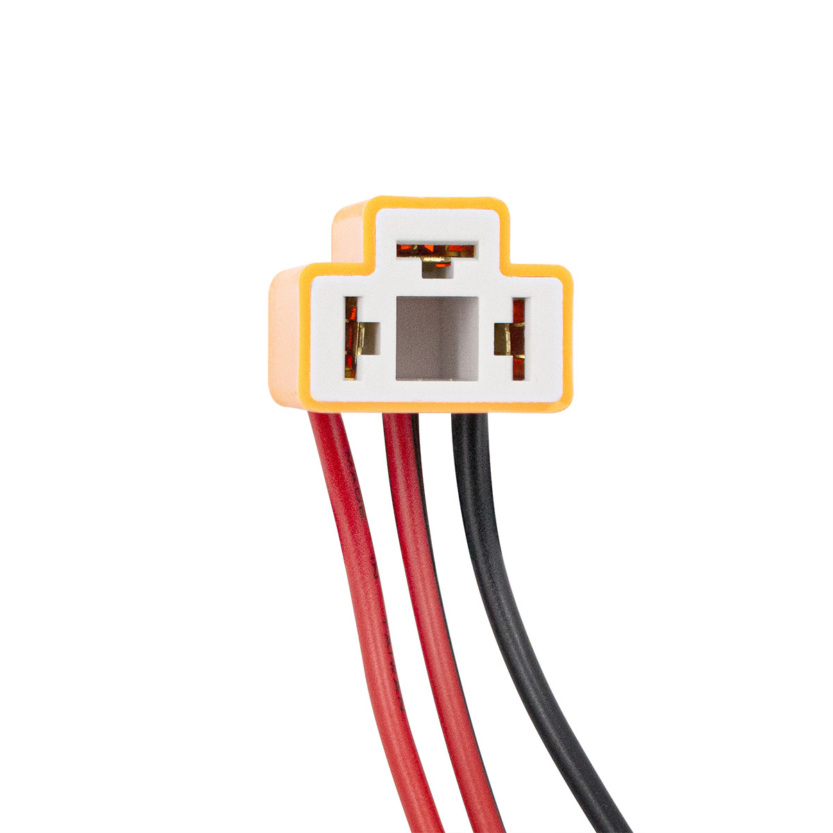 3-Wire Universal 9003 & H4 High Temp (300°C) Halogen Sealed Beam Headlight Connector, 1 Pc. - Thumbnail 3