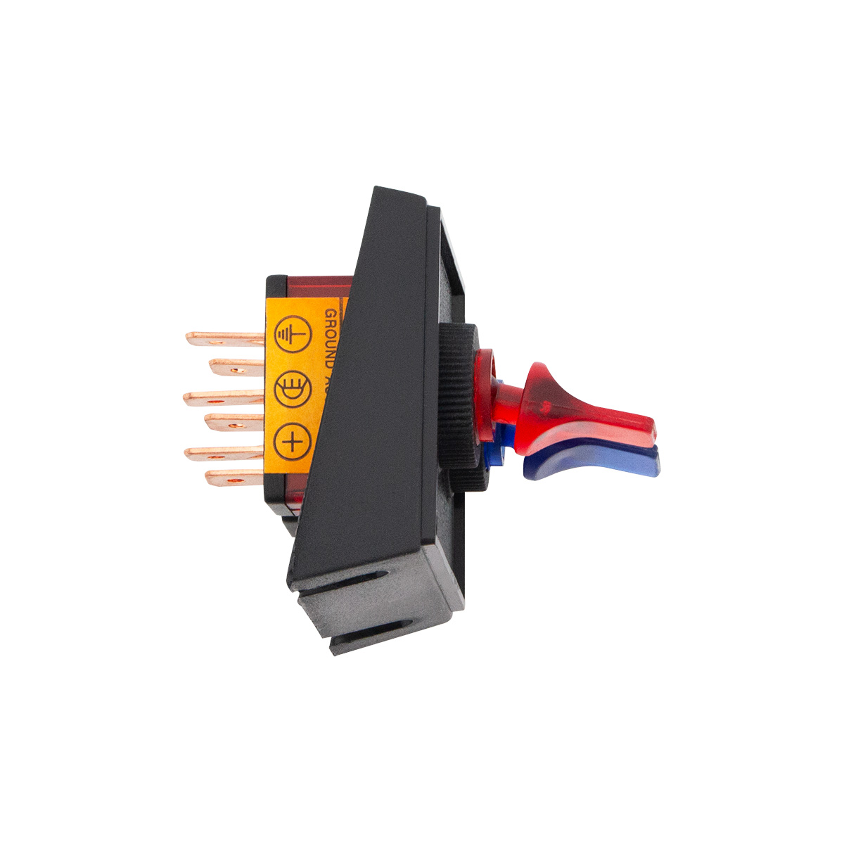 Red & Blue Illum Duckbills in Panel Mount Combo 20 Amp 12V S.P.S.T. On/Off 1 Set. - Thumbnail 2