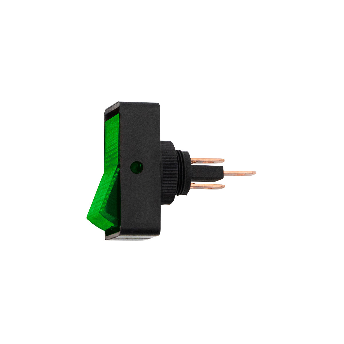 Green Illum Jumbo Rocker 16 Amp 12V S.P.S.T. On/Off 1 Pc. - Thumbnail 2