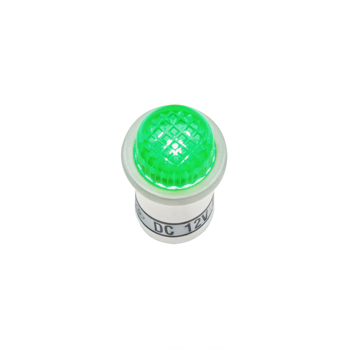 16 Amp 12V Green Warning Light w/ 1/2" Panel Mount and Leads, 1 Pc. - Thumbnail 2