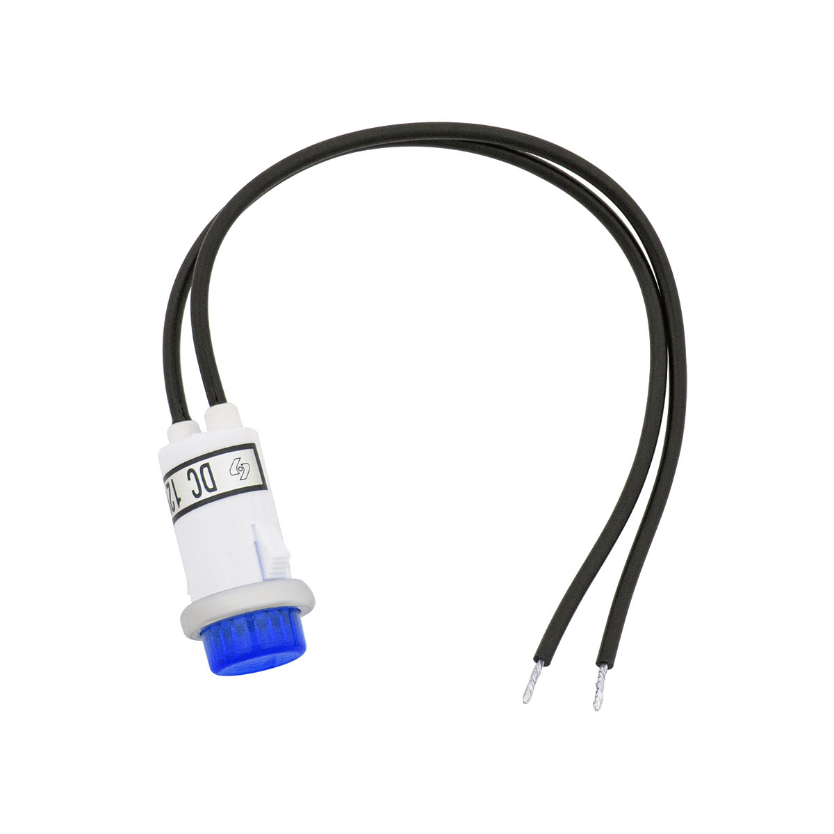 16 Amp 12V Blue Warning Light w/ 1/2" Panel Mount and Leads, 1 Pc. - Thumbnail 7